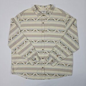 Hurley Men XL Southwestern Print Button Up Shirt Relaxed Fit Organic Cotton